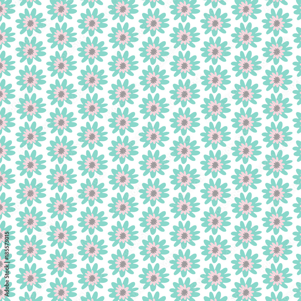 Hand drawn blue flowers background, textile, wallpaper, sweet flowers, doodles