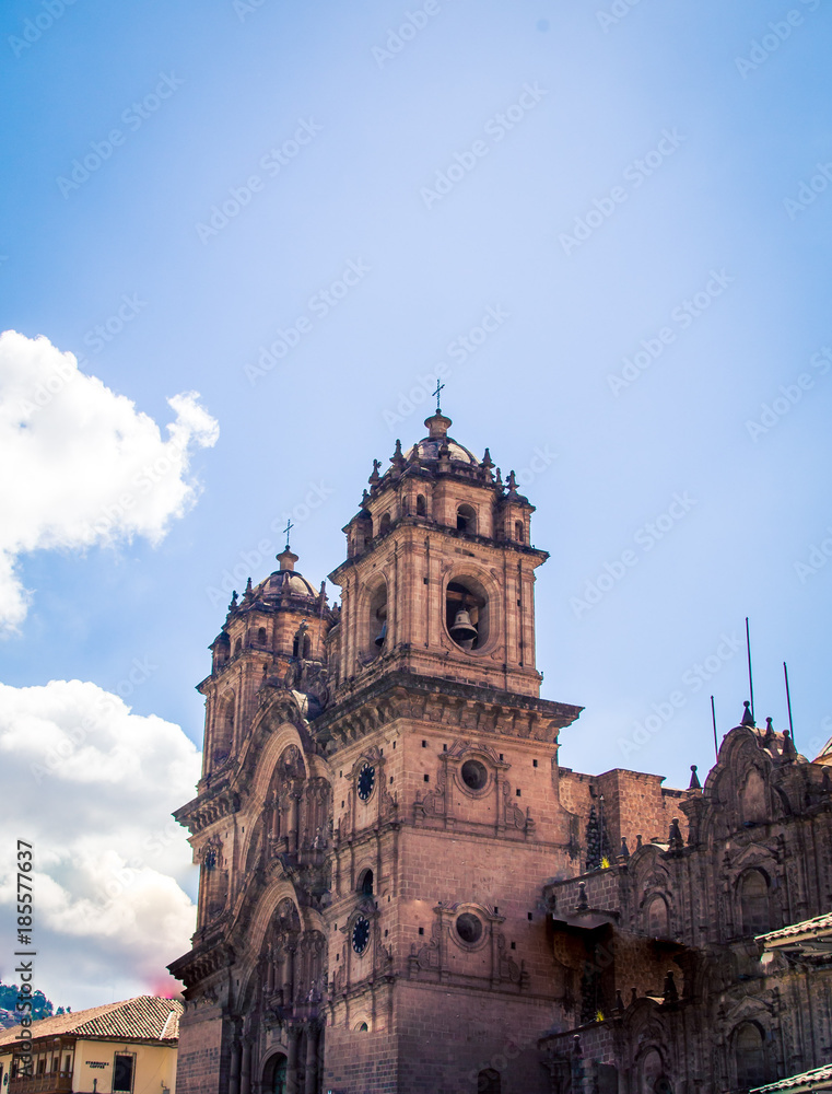 tower of a cathedral in Cusco
