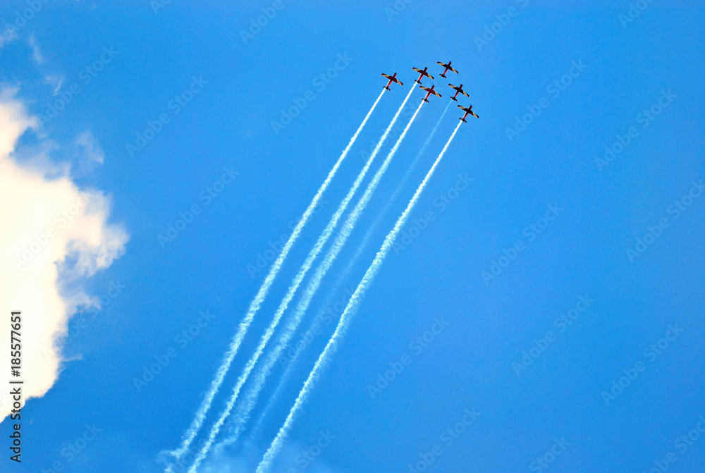 Flying display and aerobatic show in Melbourne, Australia Flying display and aerobatic show in Melbourne, Australia