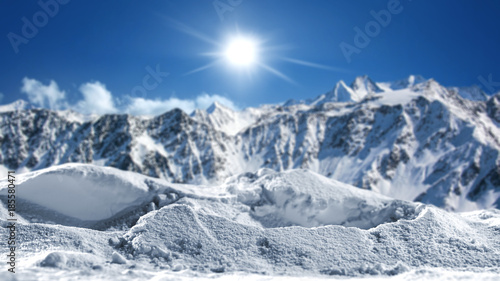 winter background of snow and frost  © magdal3na