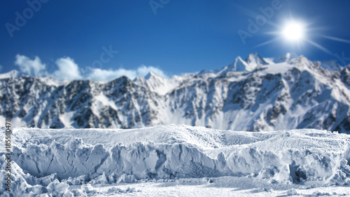 winter background of snow and frost  © magdal3na