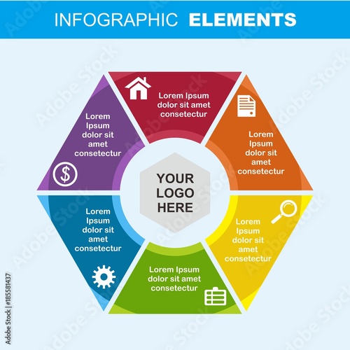 template, chart, infographic design with nice shape and nice color