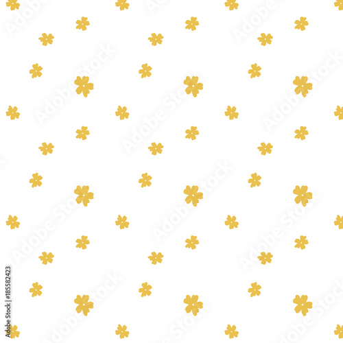 Hand drawn mustard flowers background, textile, wallpaper, sweet flowers, doodles