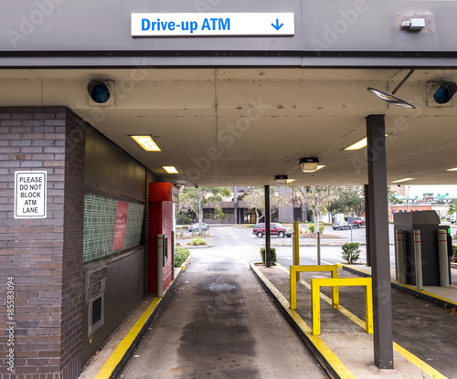 drive up atm drive through bank