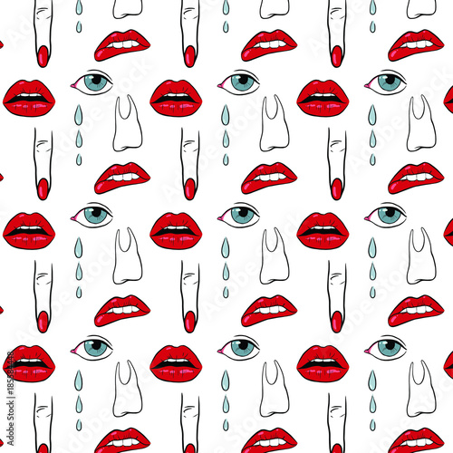 Lips pattern print