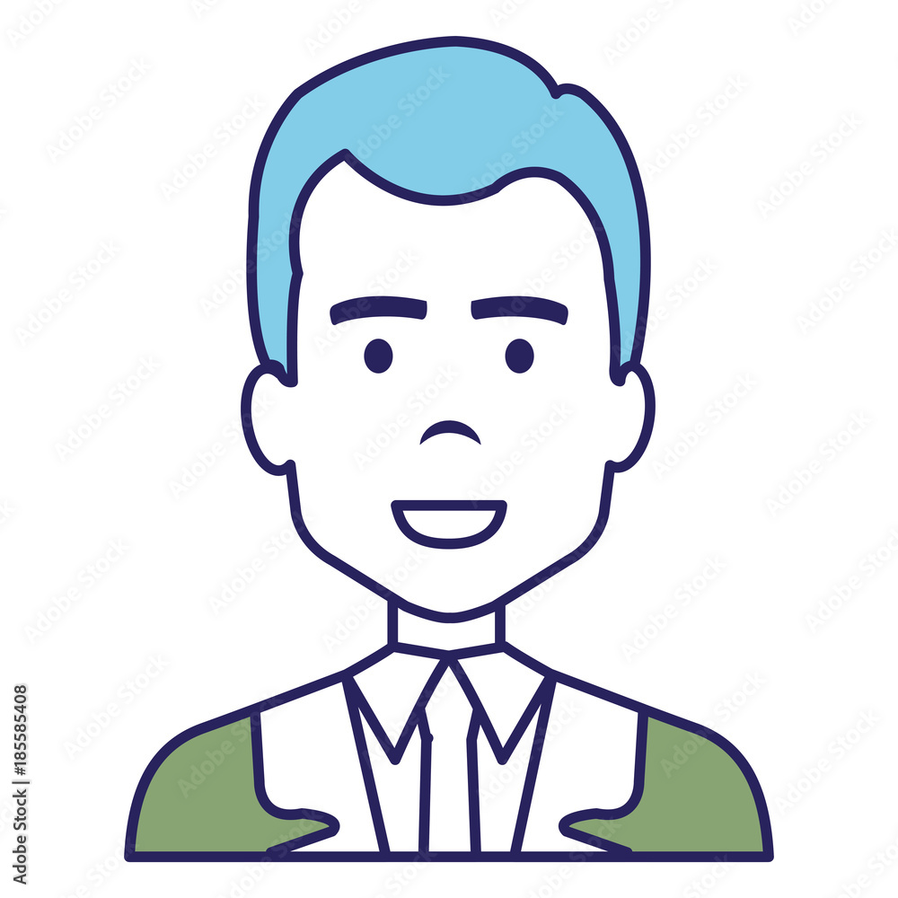 elegant businessman avatar character vector illustration design