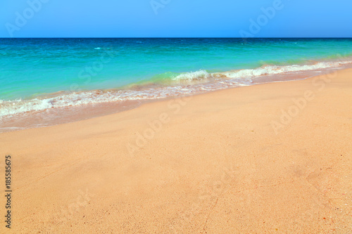 Tropical beach scenery at Caribbean Sea 