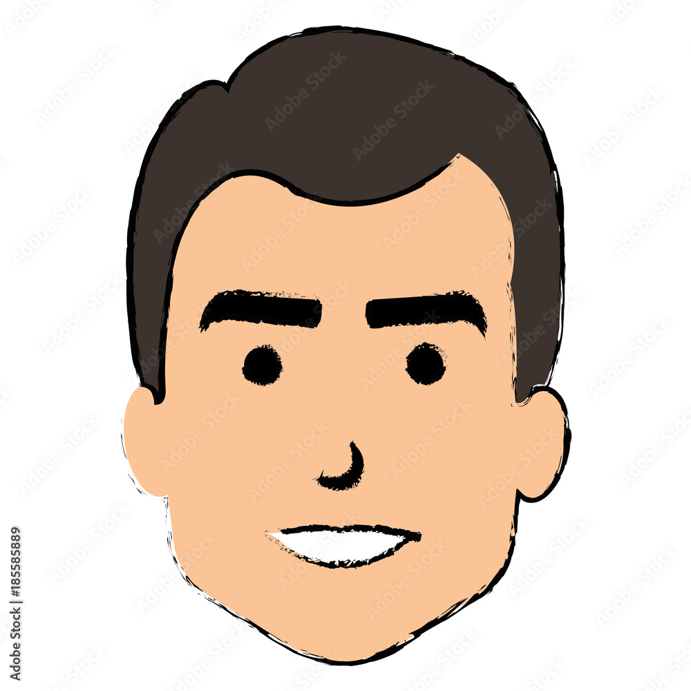 young man head avatar character vector illustration design young man head avatar character vector illustration design