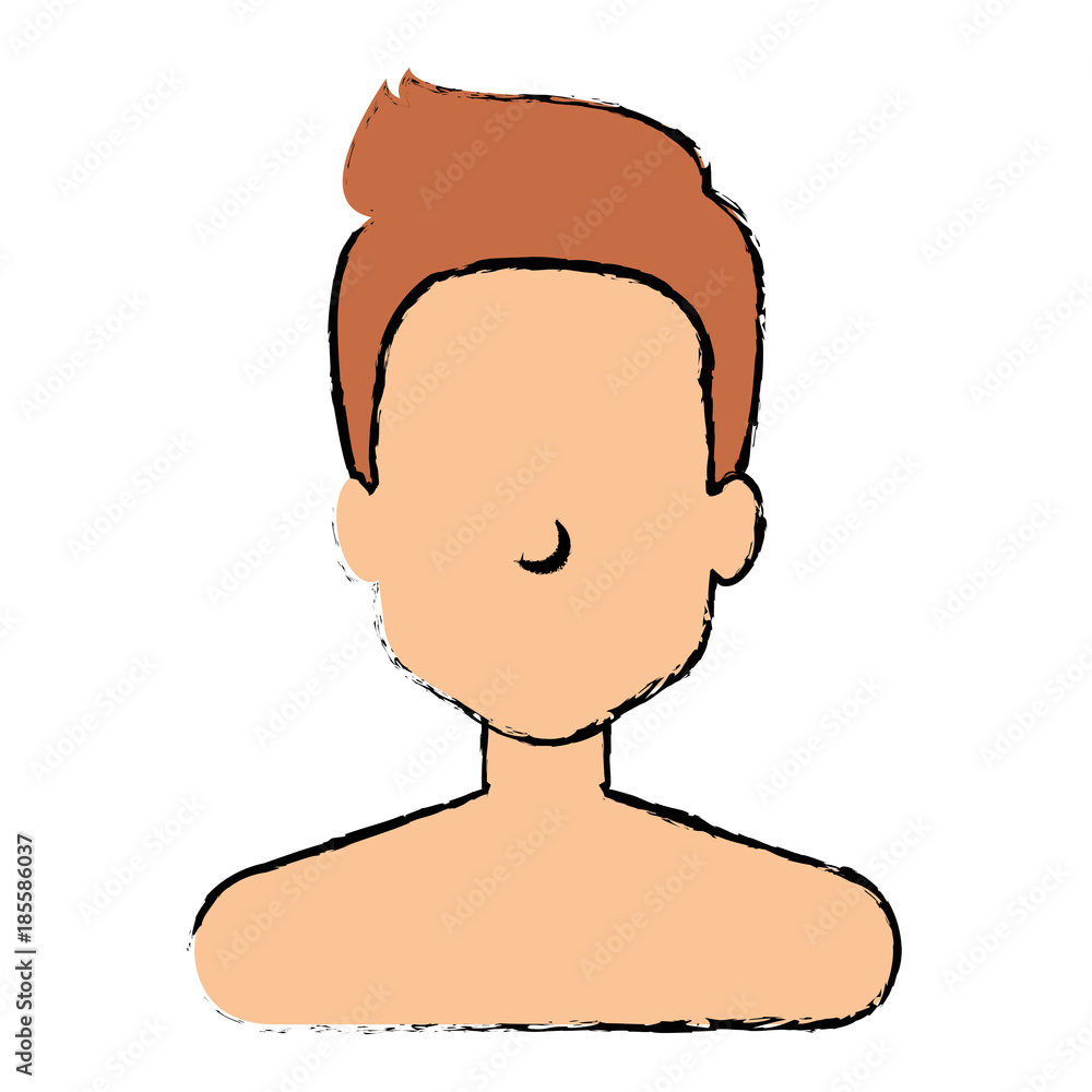 young man shirtless avatar character vector illustration design young man shirtless avatar character vector illustration design