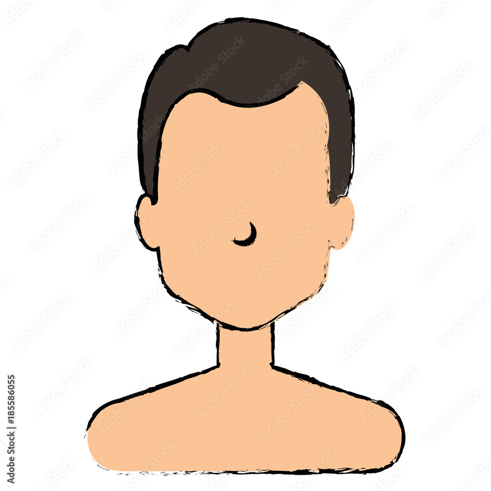 young man shirtless avatar character vector illustration design young man shirtless avatar character vector illustration design