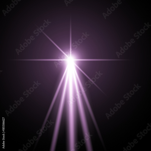 Light with a glare, purple color