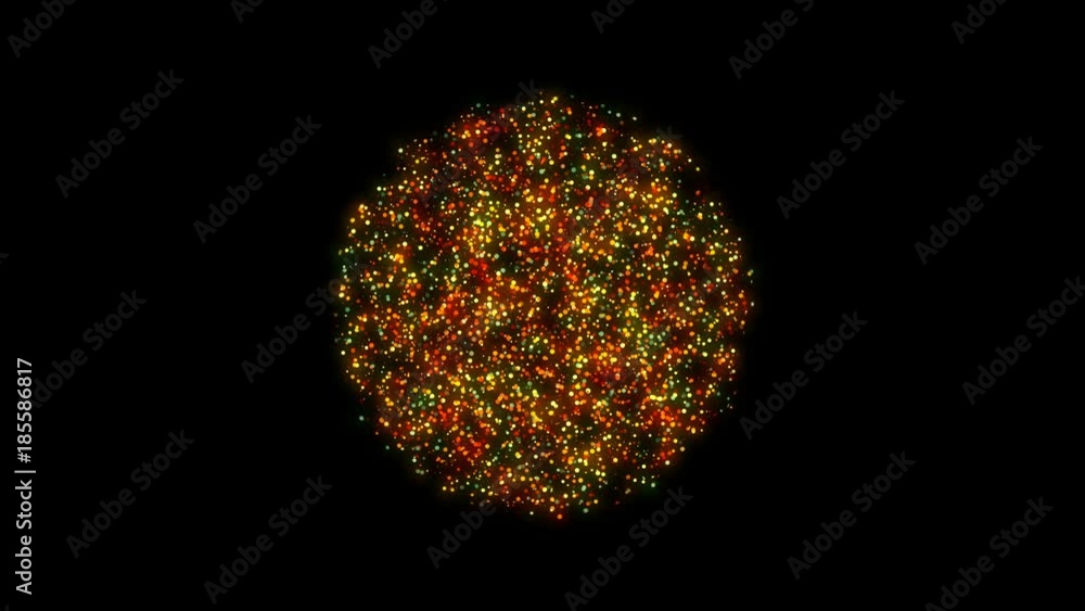 Colorful particles Sphere. Abstract digital background. Seamless loop Colorful particles Sphere. Abstract digital background. Seamless loop
