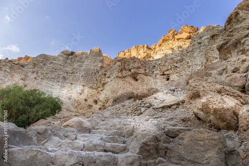 Ein Gedi sand stone mountains photo