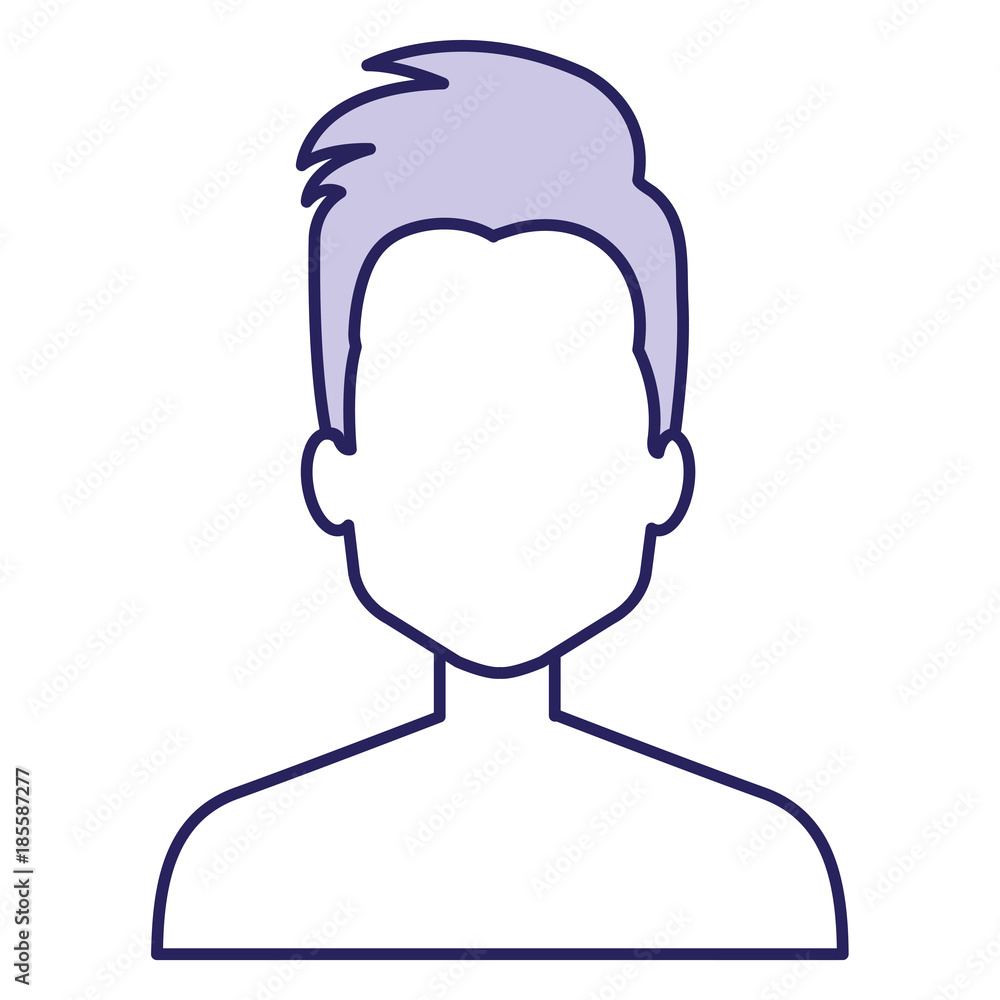 young man shirtless avatar character vector illustration design young man shirtless avatar character vector illustration design