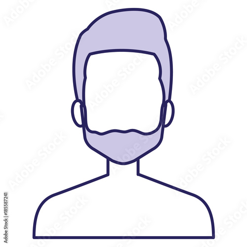 young man shirtless avatar character vector illustration design