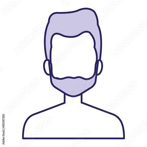 young man shirtless avatar character vector illustration design