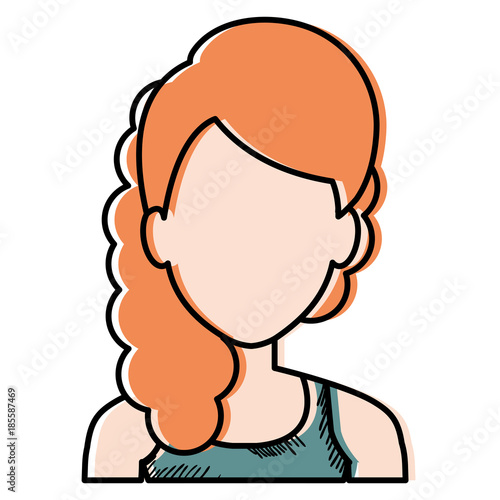 beautiful woman avatar character vector illustration design