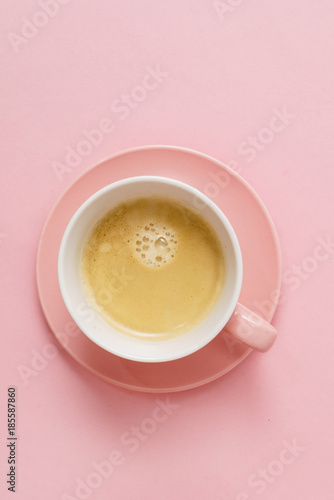 coffee in pink cup