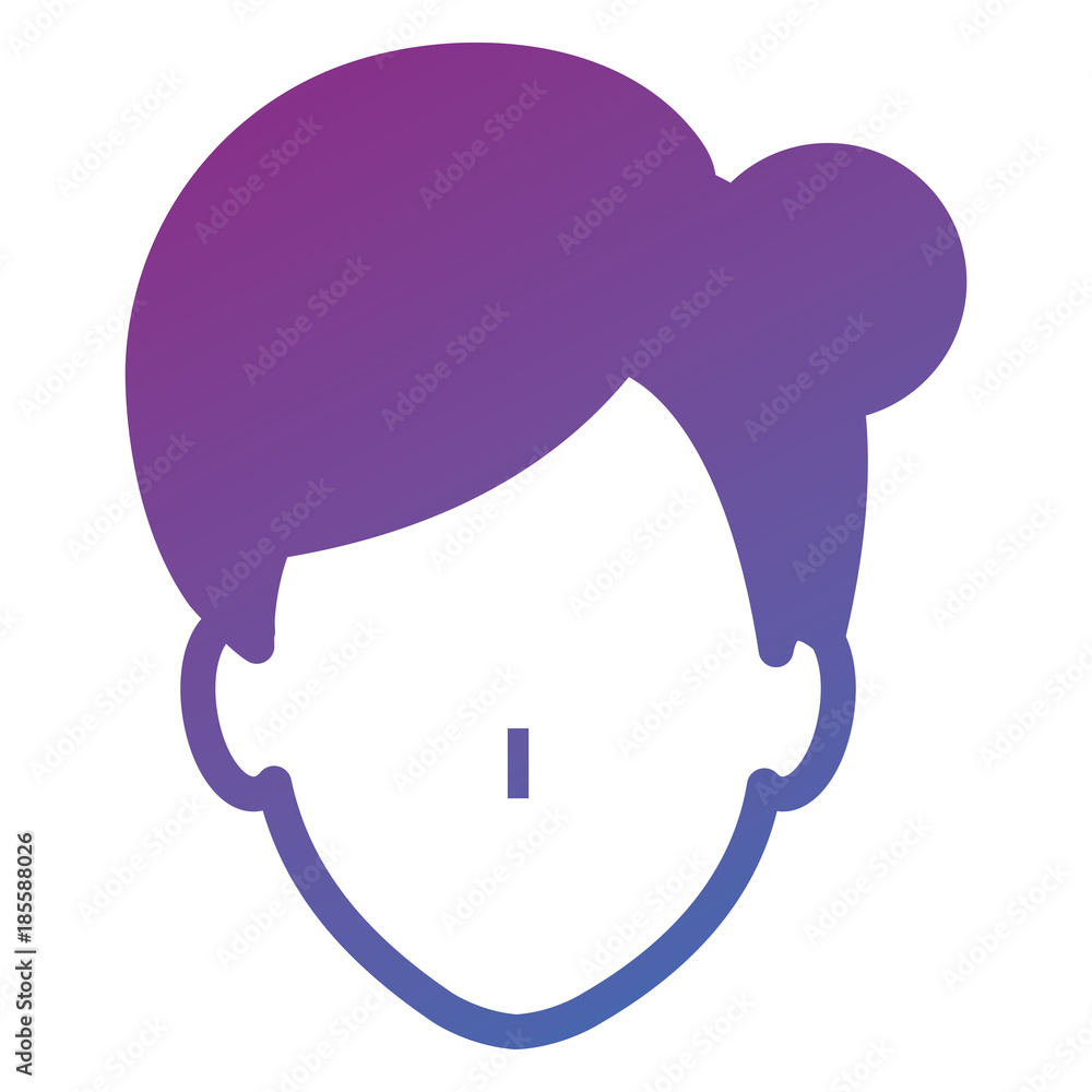 beautiful woman head avatar character