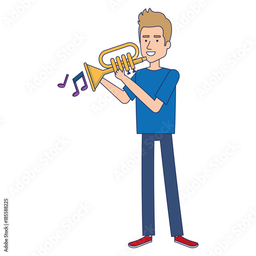 man playing trumpet avatar