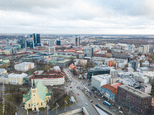 Aerial view Tallinn Old Town