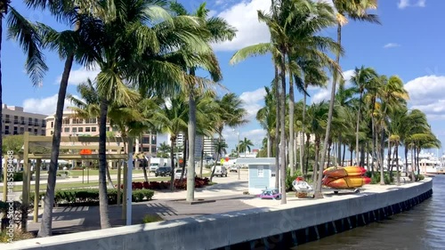 West Palm Beach coastline and roads on a beautiful day, Florida photo
