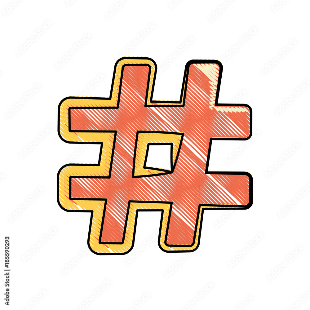 Obraz premium Hashtag social symbol