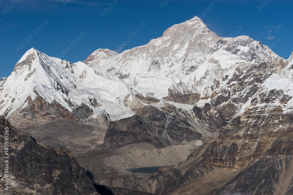 Makalu mountain peak elevation 8481 m., fifth highest peak in the world, Nepal