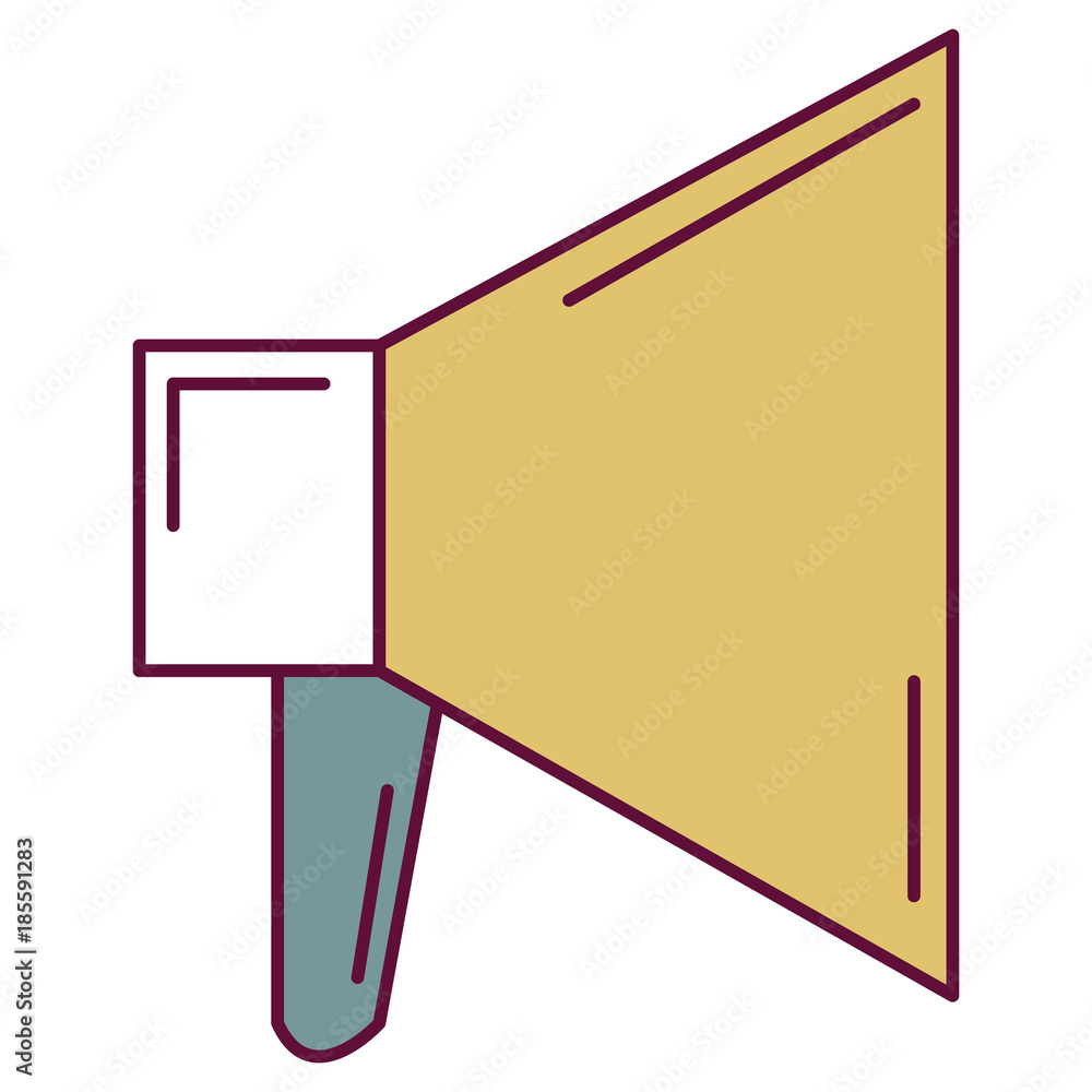 Naklejka megaphone sound isolated icon vector illustration design
