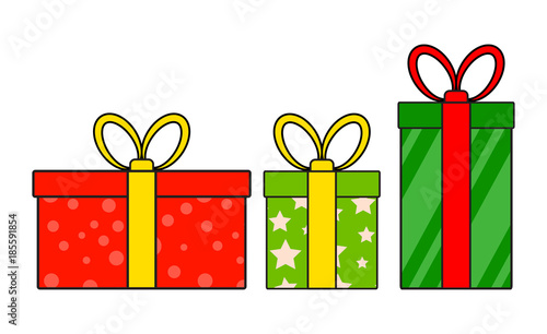christmas present simple icon for christmas design isolated on white background