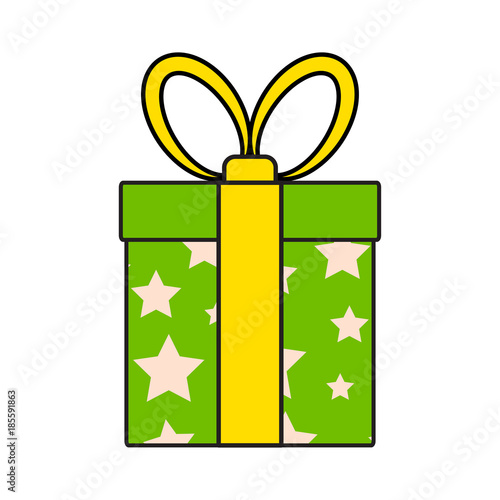 christmas present simple icon for christmas design isolated on white background