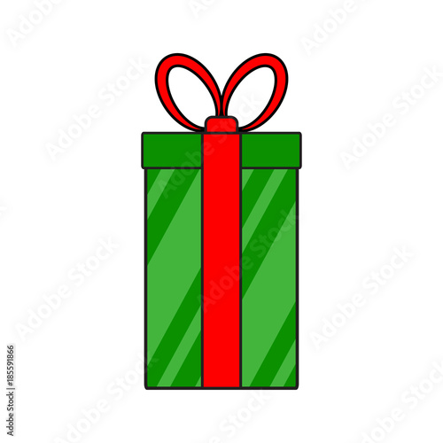 christmas present simple icon for christmas design isolated on white background