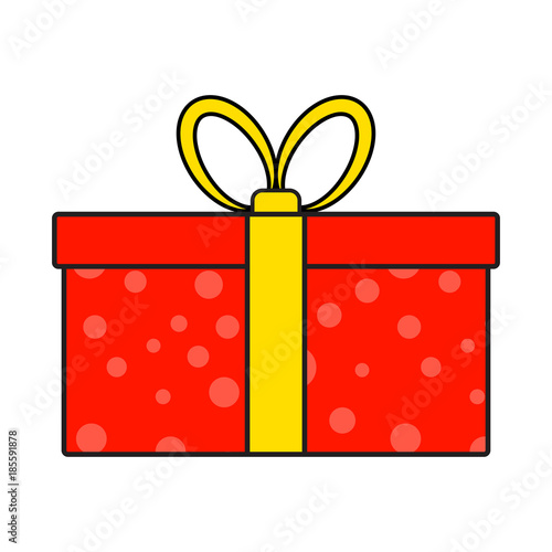 christmas present simple icon for christmas design isolated on white background