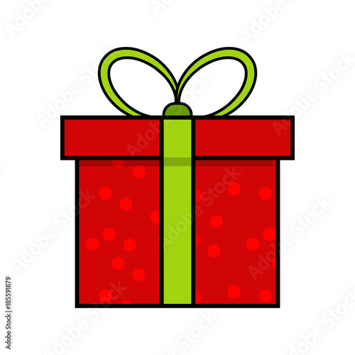 christmas present simple icon for christmas design isolated on white background