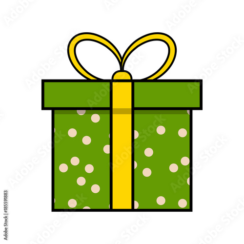 christmas present simple icon for christmas design isolated on white background