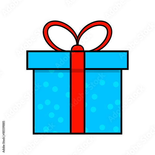 christmas present simple icon for christmas design isolated on white background