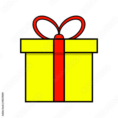christmas present simple icon for christmas design isolated on white background