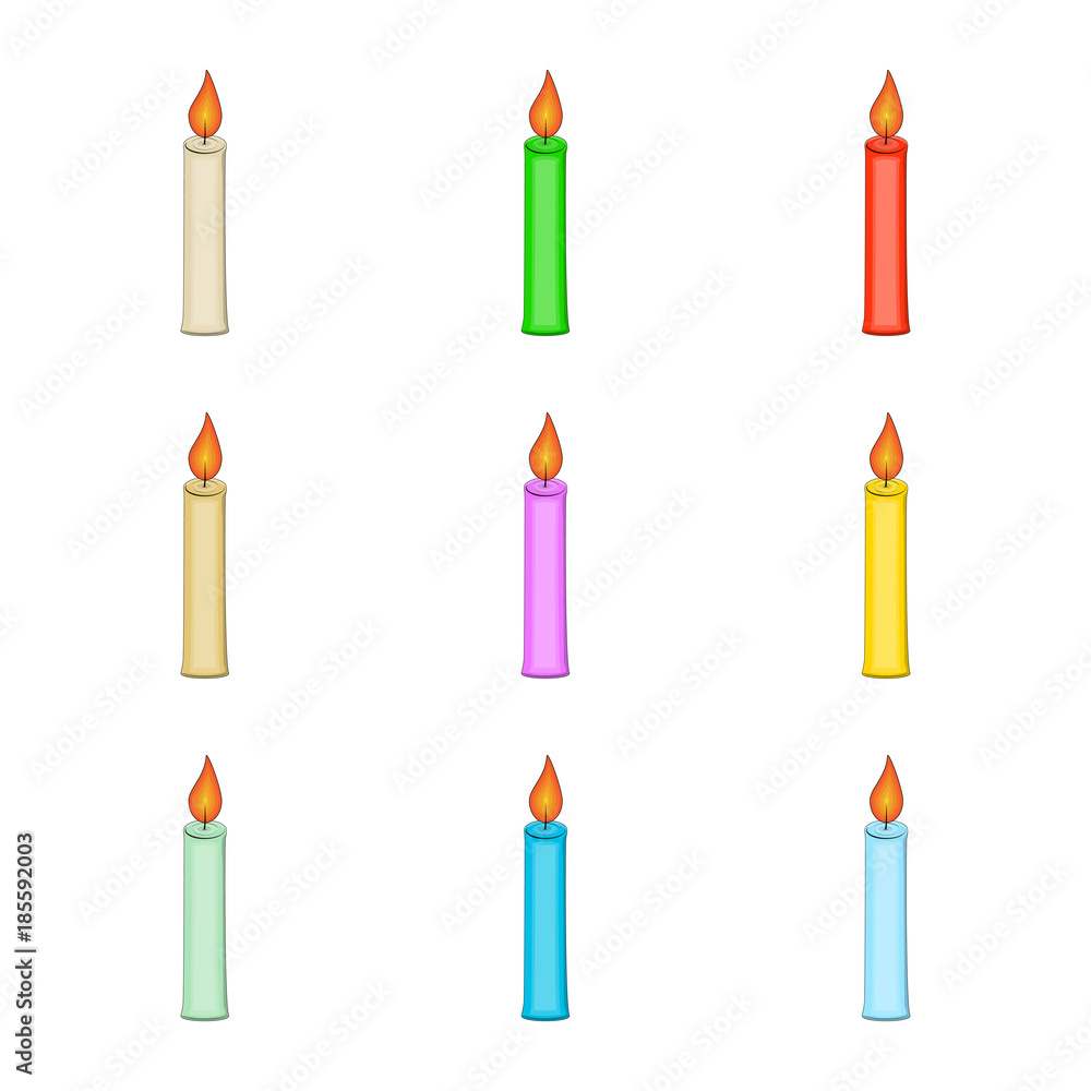 christmas candle set for christmas design isolated on white background christmas candle set for christmas design isolated on white background