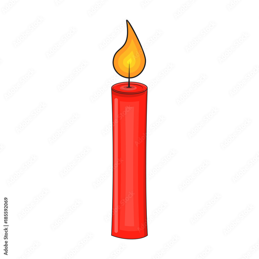 candle cartoon for christmas design isolated on white background candle cartoon for christmas design isolated on white background