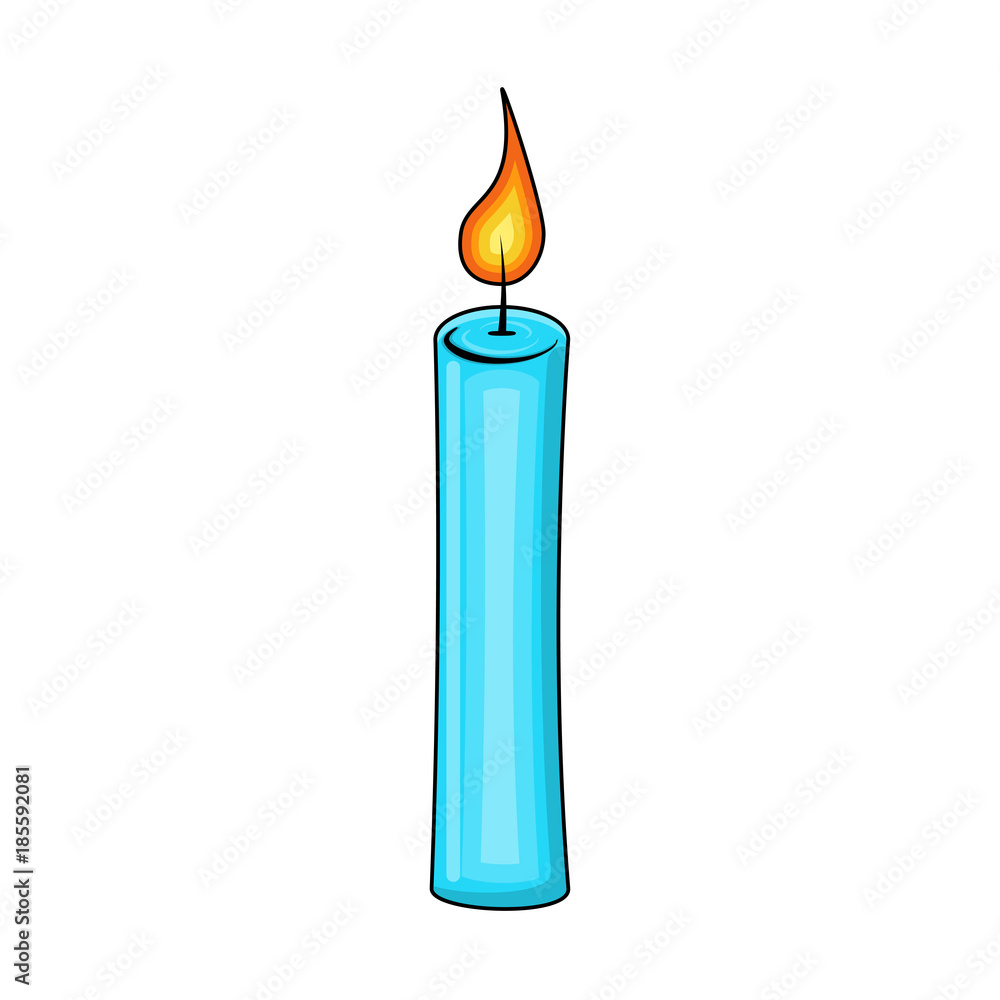 candle cartoon for christmas design isolated on white background candle cartoon for christmas design isolated on white background