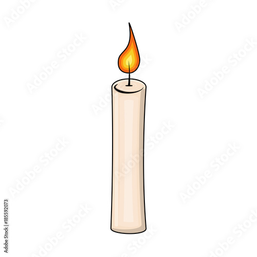 candle cartoon for christmas design isolated on white background