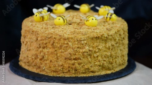 Sweet home layered honey cake photo