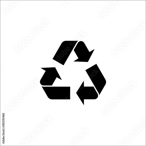 Recycle sign isolated on white background. Recycle icon symbol.