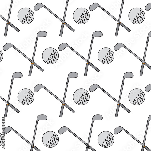 crossed clubs and ball golf icon image vector illustration design 