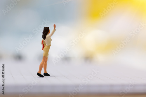 miniature working woman photo