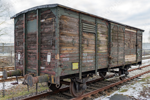 alter Gerätewaggon / Gerätewagen, DDR aus Holz