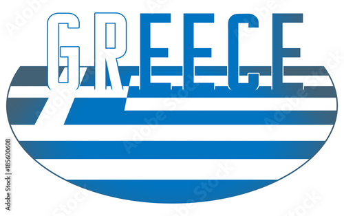 Illustration logo flag of Greece official symbols isolated photo