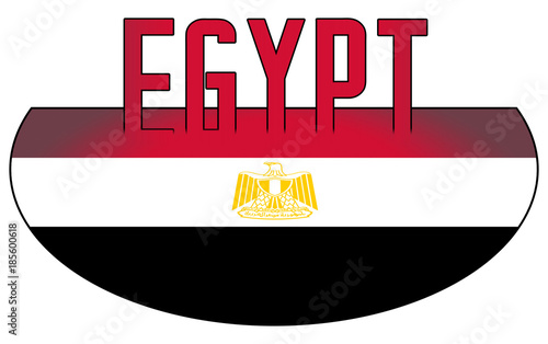 Illustration logo flag of Egypt official symbols isolated photo