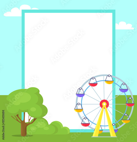 Ferris Wheel with Colorful Cabs for Amusement Park