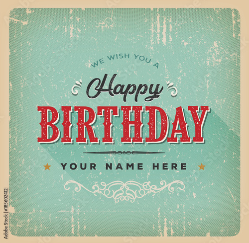 Photography Vintage Birthday Poster
